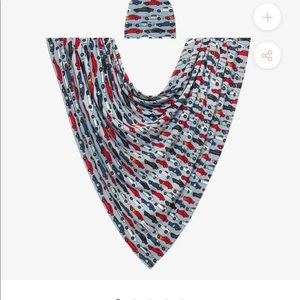 Posh Peanut Race Car Swaddle & Beanie Set